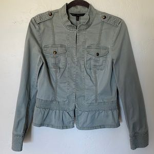 Gray/green stretchy cotton jacket from WHBM🌺